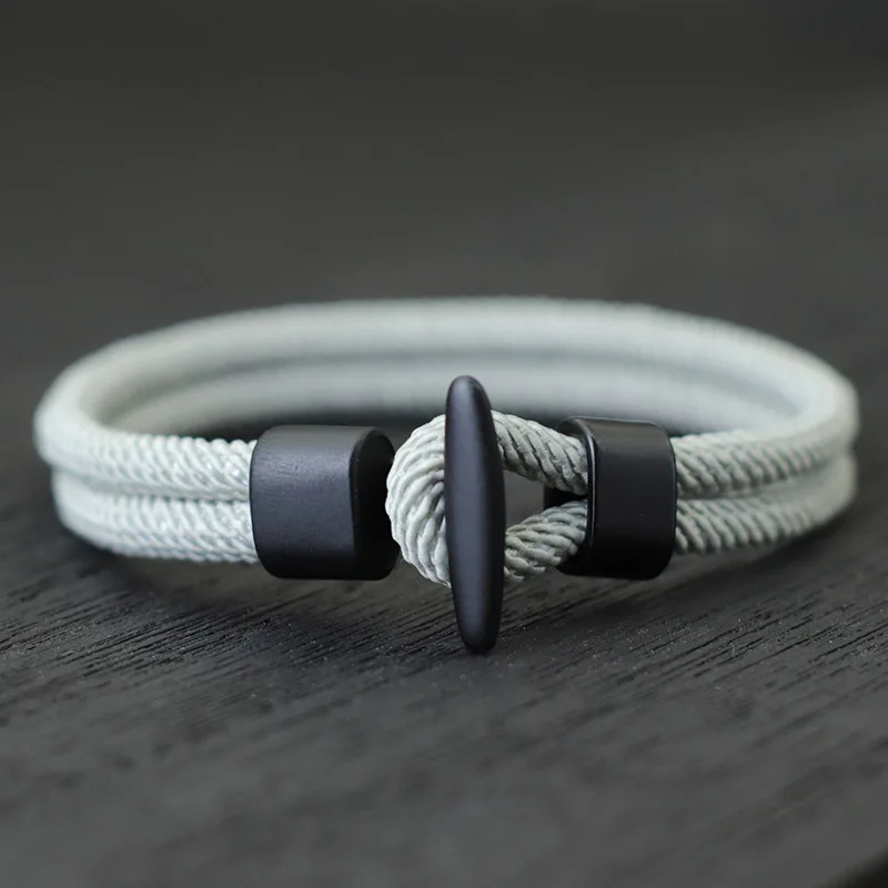 Classico bilayer Easy Hook Bracciale da uomo Accessori di abbigliamento Milano Filo intrecciato a mano Braslet Festival di Natale Fortuna Homme Joias