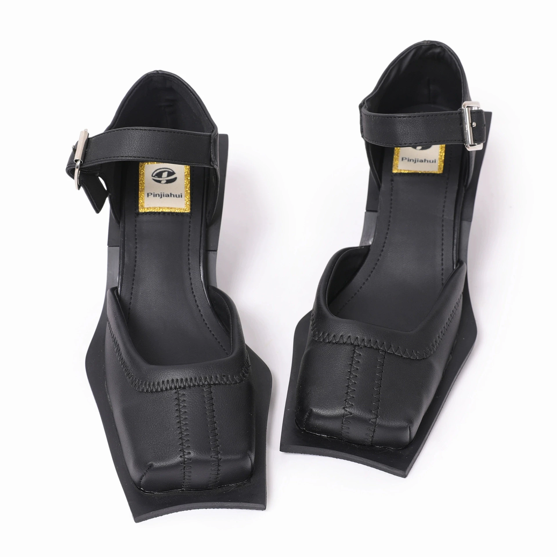 Brand New Vintage Brown Heels Mary Janes Shoes Women Retro Square toe thick heeled sandals Black Flats Shoes Comfy Walk Footwear