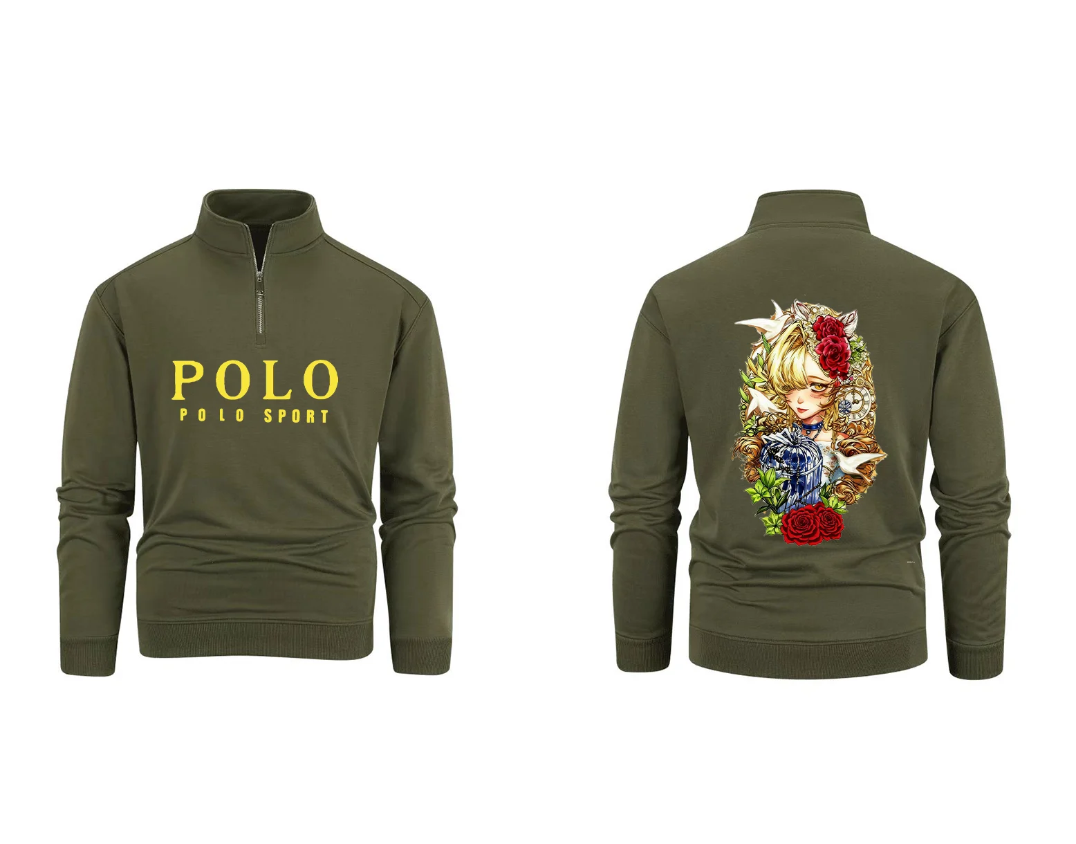 Рисунок 2 - Мужские толстовки с капюшоном на полумолнии