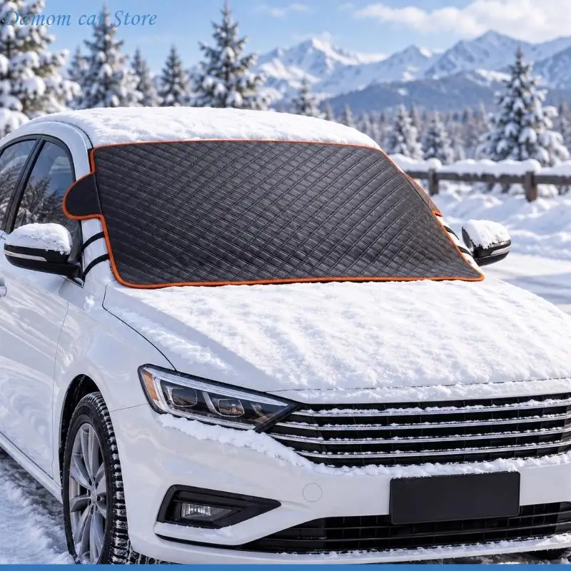 A2UC Front Windshield Cover with Four Layers and Foldable Storage