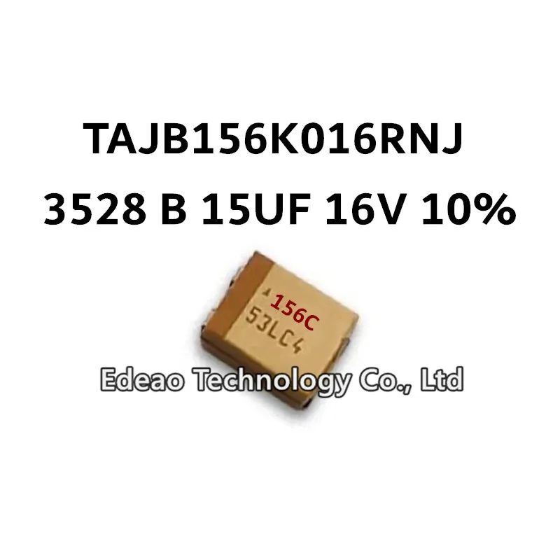 10Pcs/LOT NEW B-Type 3528/1210 B 15UF 16V ±10% Marking:156C TAJB156K016RNJ SMD Tantalum Capacitor