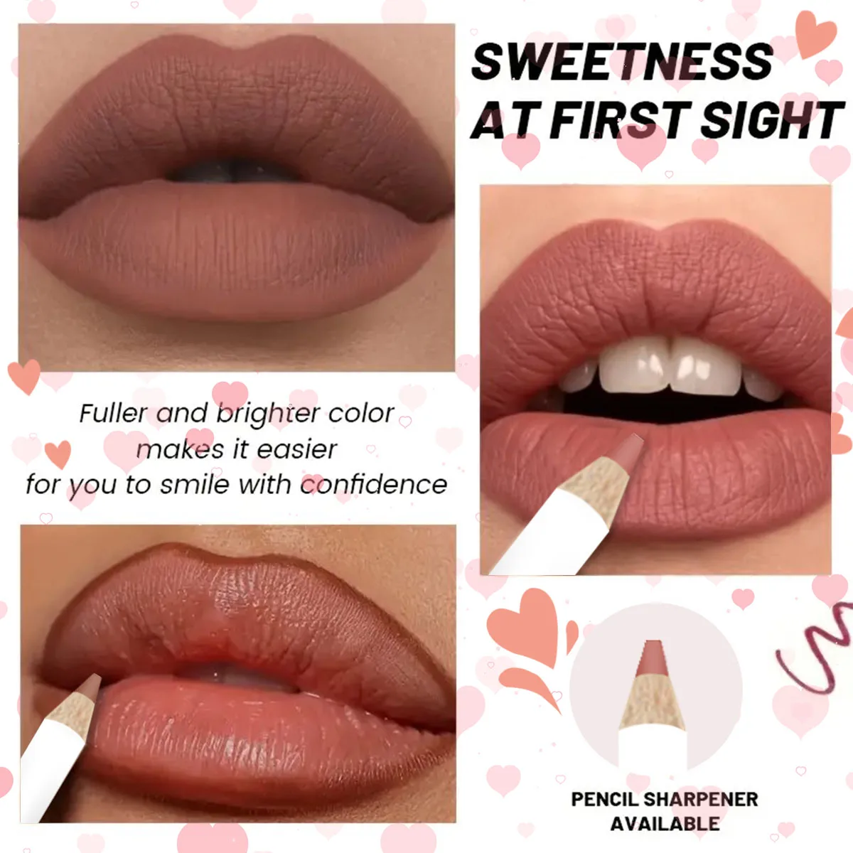 Traje delineador de labios largo, resistente al agua, a prueba de sudor, fácil de aplicar, Color de labios sin decoloración, maquillaje de belleza para el Día de San Valentín, 12 Uds.