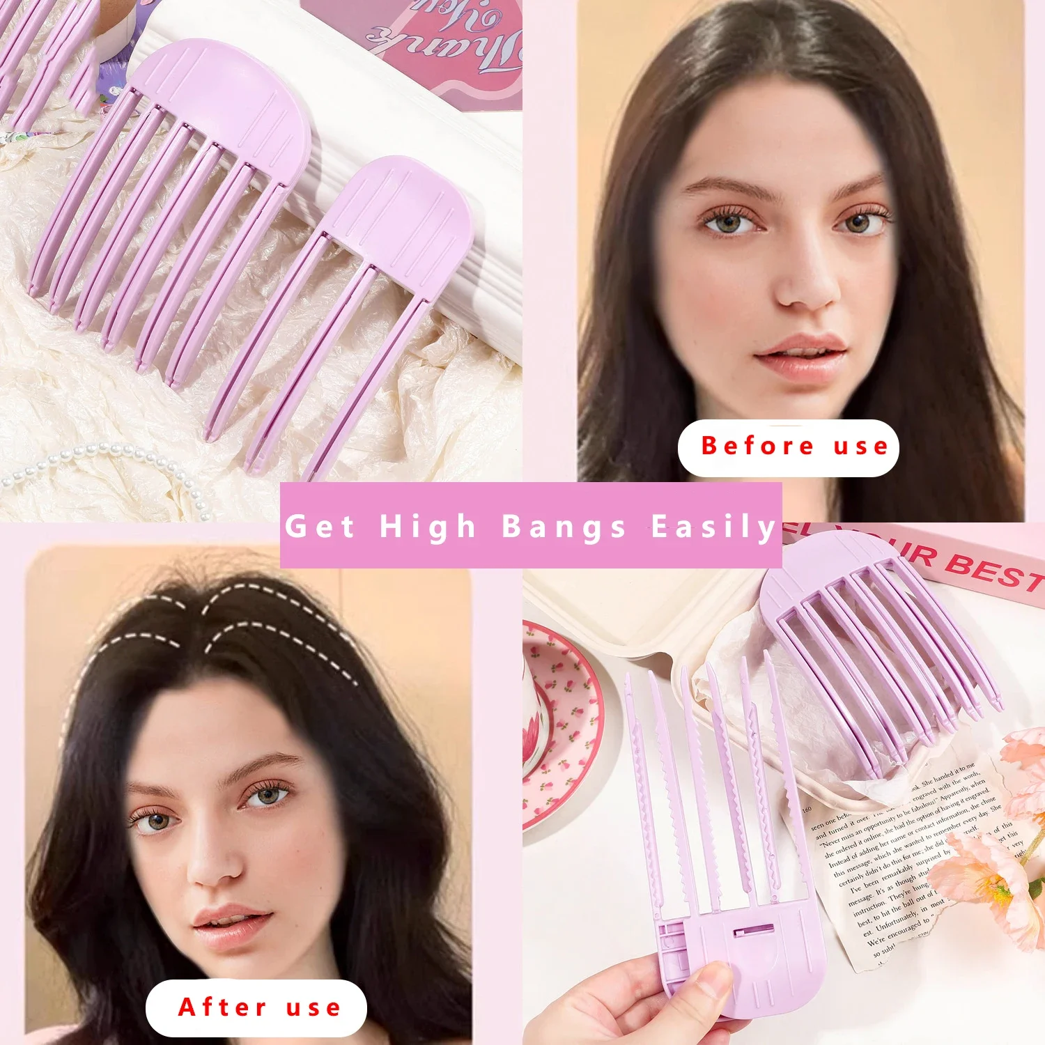 

1/2pcs Korean Fluffy Hair Roots Clips Comb Lazy Hair Top Styling Curling Barrel Portable Hairs Clip Volume Wind Sculpting Comb