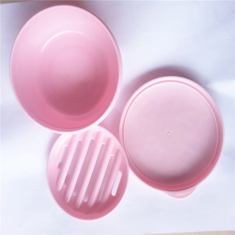 Creative Portable Sealed Soap Box Travel Soap Box Lid Compartment Round Soap Box Simple Bathroom Lid Drainage Soap Holder