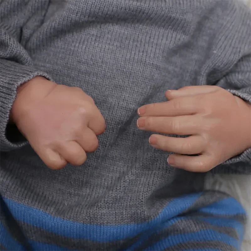 46 cm corps complet Silicone 18 pouces réaliste Reborn bébé poupée réaliste nouveau-né bébé garçon fille poupée Flexible 3D ton de peau