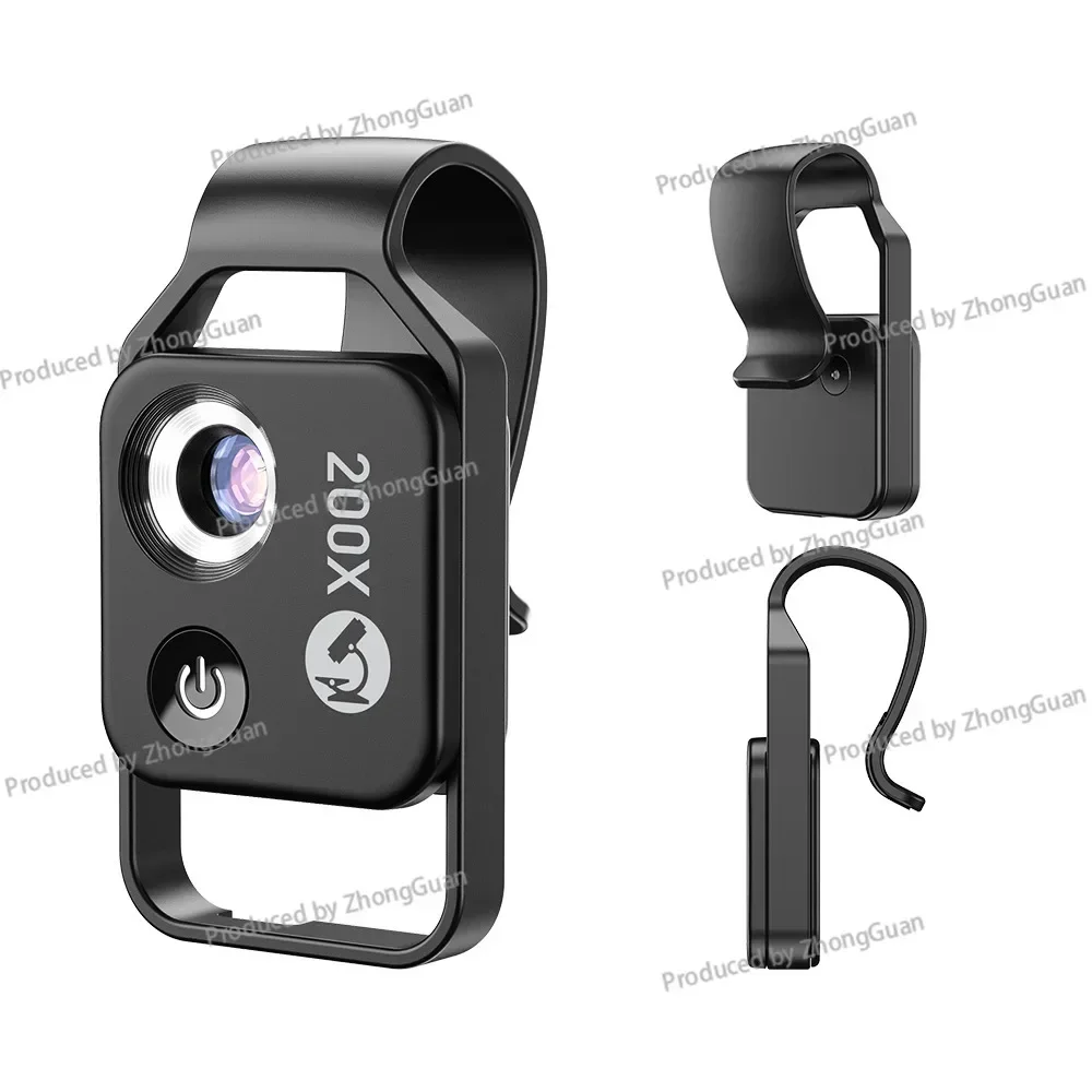 

New 200 - Times Portable Mobile Phone Microscope Magnifying Glass: High - Definition, CPL - Free for Macro Views