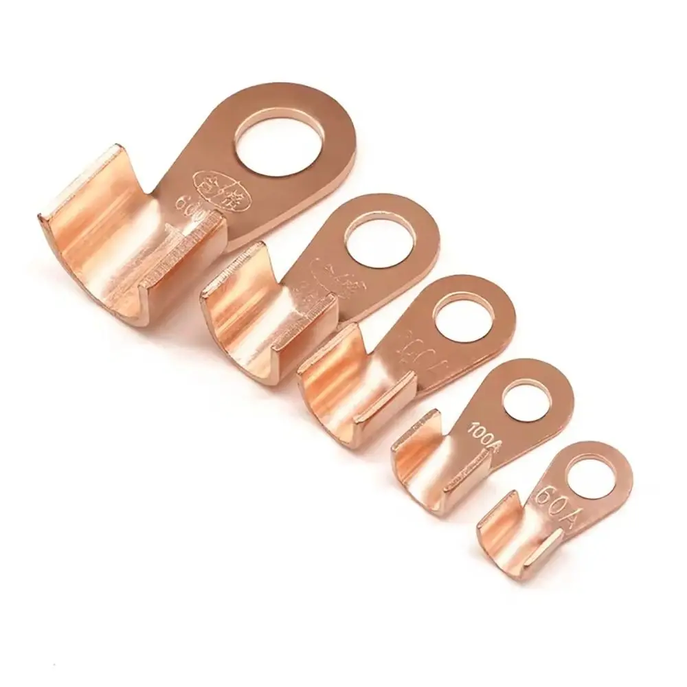 5/10Pcs OT Wire Nose Terminal Crimp Copper Bolt Hole Cable Connector 1.5-16mm2 OT Lugs Ring Crimp Electrical Accessories