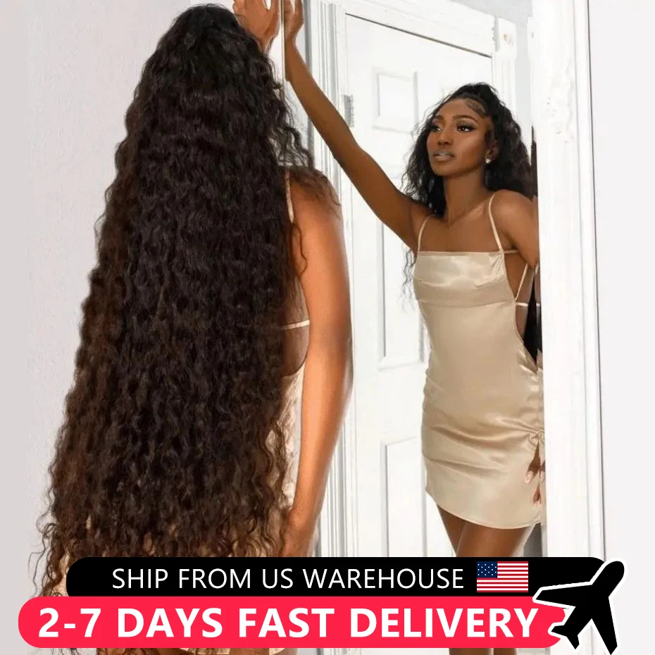 Deep Wave Hd Lace Front Wigs 180% Brazilian Human Hair Curly 30 32Inch 13x4 13x6 Lace Frontal Wig For Women 4x4 Lace Closure Wig