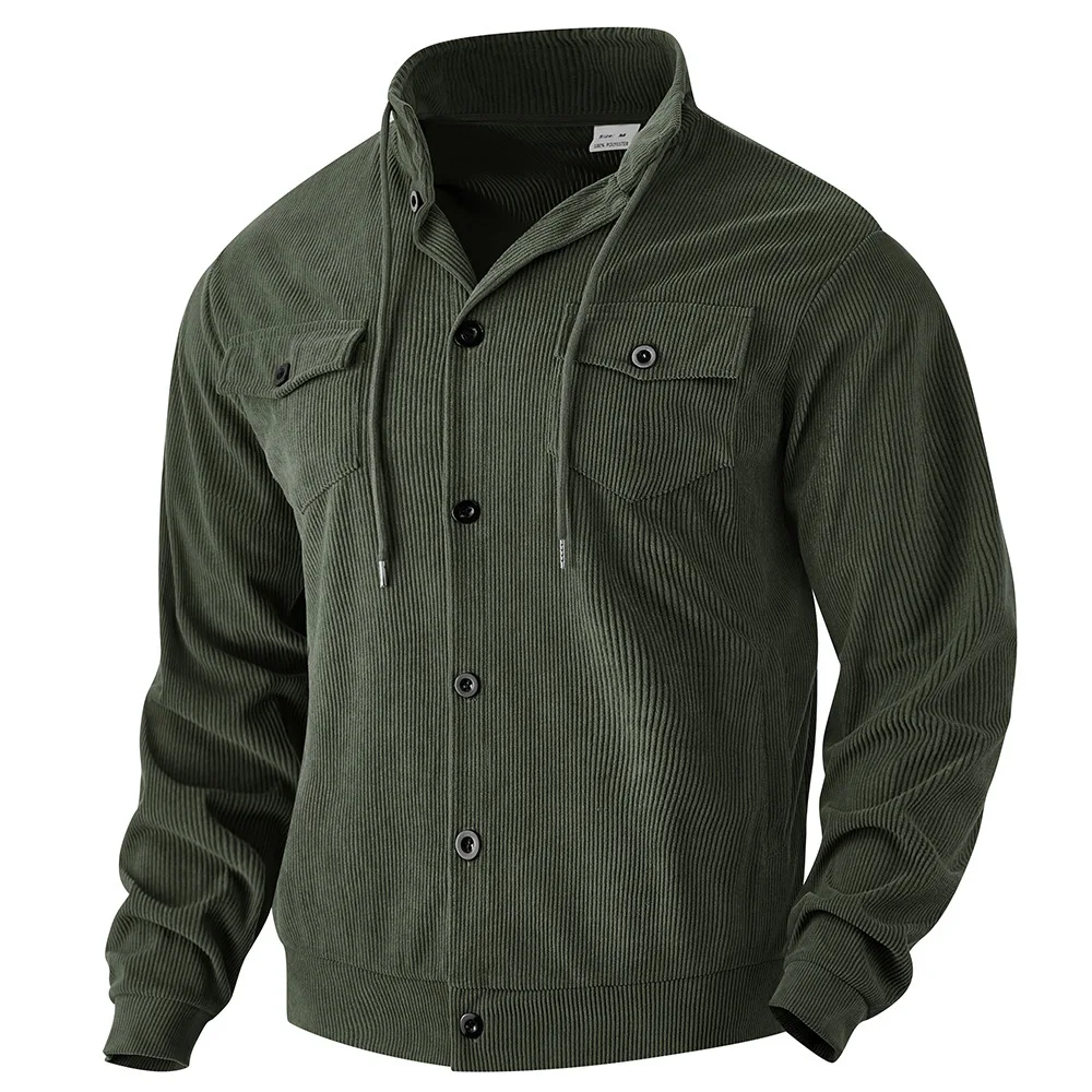 Autumn and Winter Jacket Men's Corduroy Lapel Jacket Retro Jacket