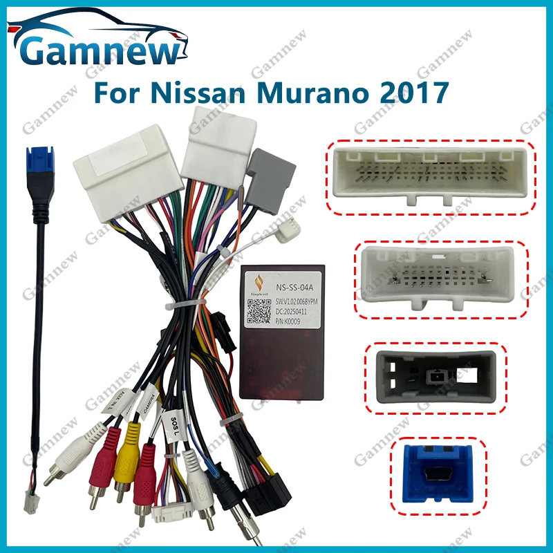 

Car 16pin Wiring Harness Adapter Canbus Box Decoder Android Radio Power Cable For Nissan X-Trail Teana Altima Murano Maxima