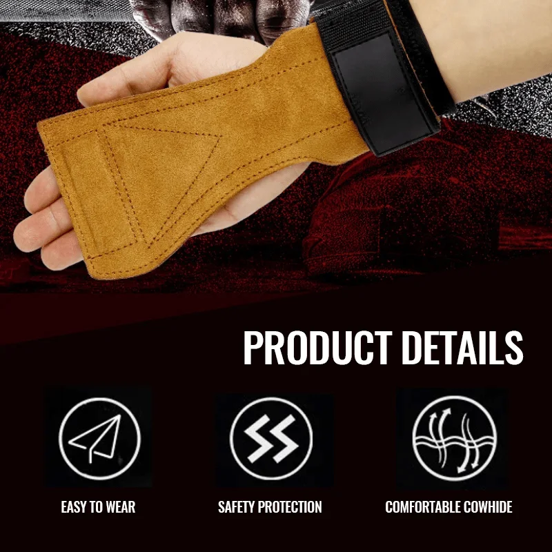 

Cowhide Hand Guards Non-Slip Wrist Guards Leather Wear-Resistant Grip Tape Fitness Equipment Weightlifting Power Belt