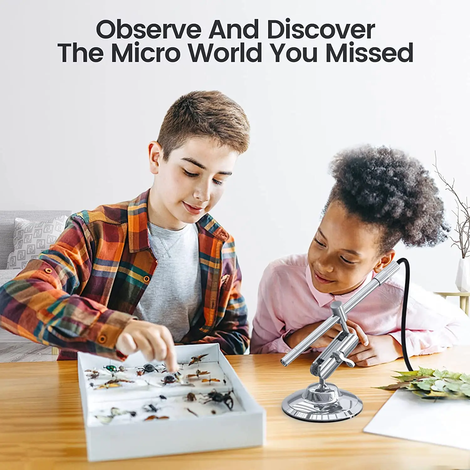 3 In 1 Digital Microscope 1080P USB Endoscope Camera 8 Leds IP67 1.0 mp 200X magnification Stand Magnifier Windows Android MAC