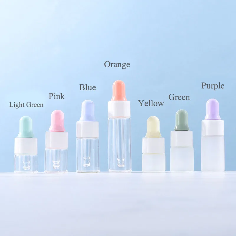 100pcs 1ml Clear Glass Dropper Bottle 2ml Perfume Frosted Glass Bottle 3ml Essential Oil Travel Container 5Mml Sample My2311032