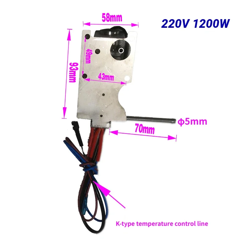 Imagem -02 - Tubulação de Aquecimento para Máquina de Fumaça de Palco Elemento de Aquecimento Máquina de Coluna de ar Peças à Base de Água do Pulverizador de Capa 220v 1200w 1500w 2000w
