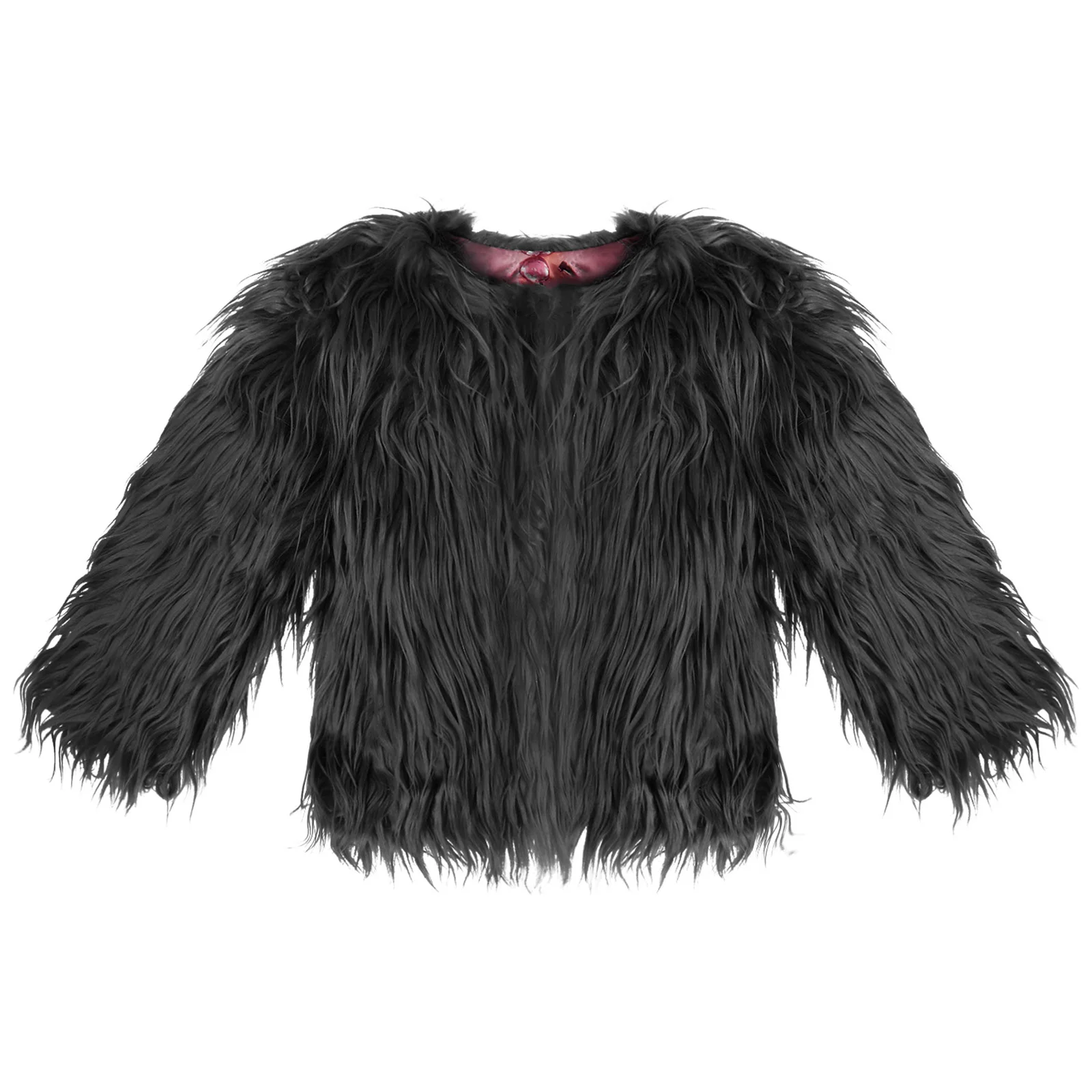 Kids New Fashion Winter Fluffy-Fur Girls Coat High Street Chic Luxury Big Fur Collar Faux Fox Fur Warm Jacket Overcoats Costume