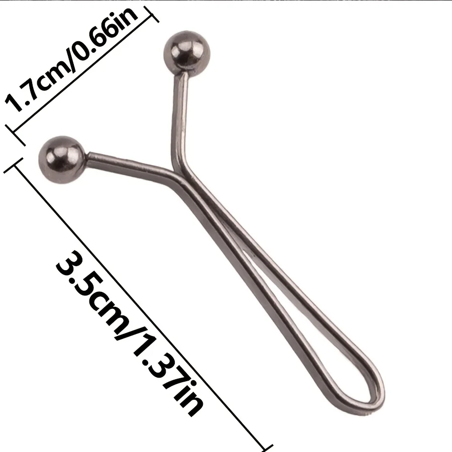 10 Stück Unsichtbare Metall-Taillenklammern, Verstellbare Knopfklammern für Jeans und Kleidung, U-förmige Revers-Broschenklammern – Detail 5