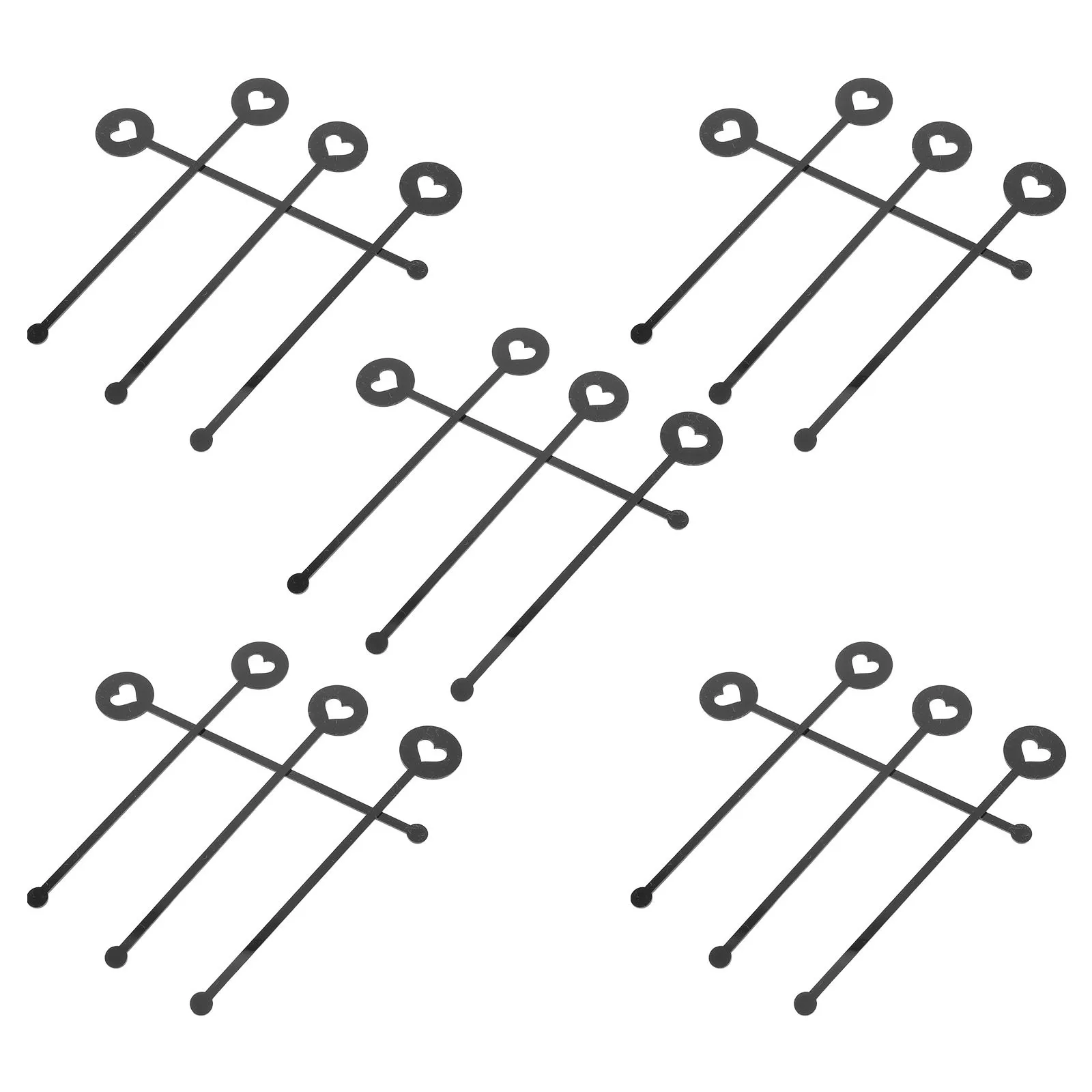 

20pcs Acrylic Swizzle Sticks Heart Coffee Stirrers Reusable Drink Paddles For Cocktail Tea Bar Decor Halloween Fall Party