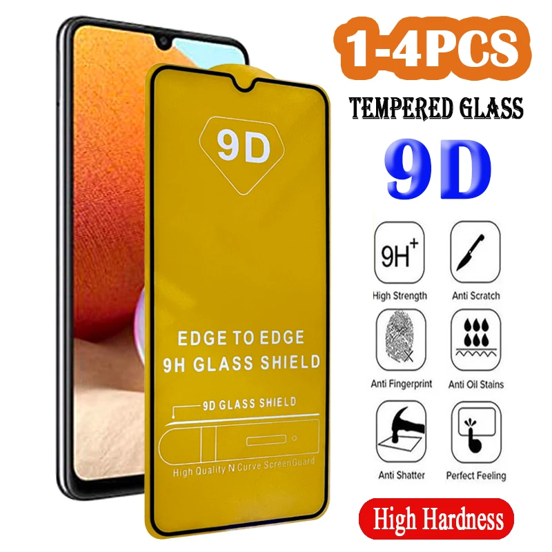 9D HD Tempered Glass For Samsung Galaxy A12 A22 4G A42 A52 A72 A02 S A32 5G M02 M12 M32 M62 M52 Screen Protector Protective Film