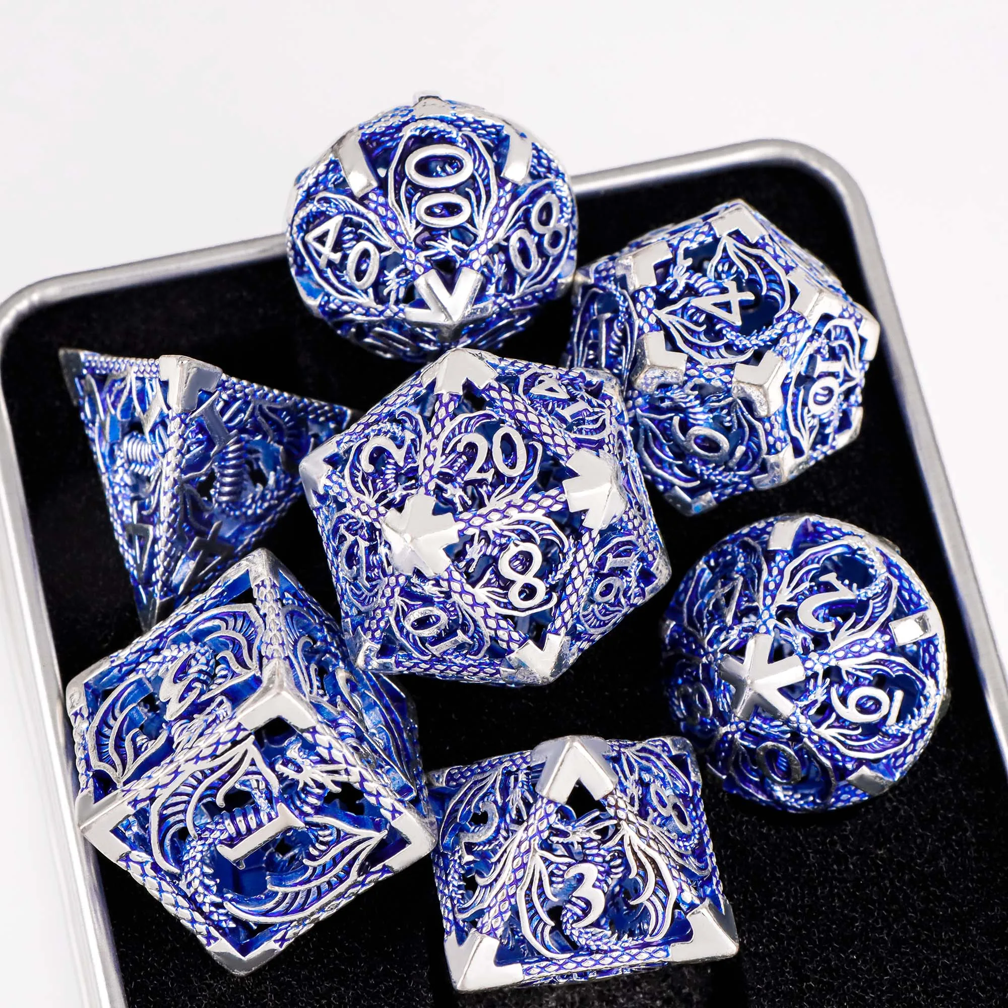 

Dragon Dice Classic Hollow D&D Metal Dice for dungeons and dragons funny dnd Dragon dice d and d Chritmas Gift For him