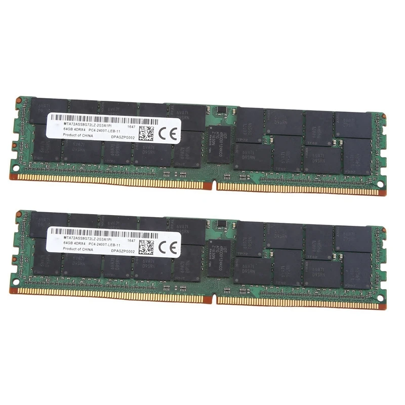 

2X For MT 64GB DDR4 Server RAM Memory 2400Mhz PC4-19200 288PIN 4Drx4 RECC Memory RAM 1.2V REG ECC RAM