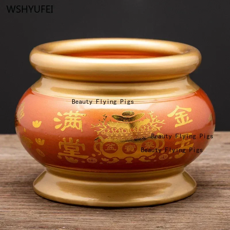 Ceramics Censer  Water Cup Fruit Tray Buddhist Tools and Supplies Pray for Auspiciousness Home Decoration Chinese Style Blessing