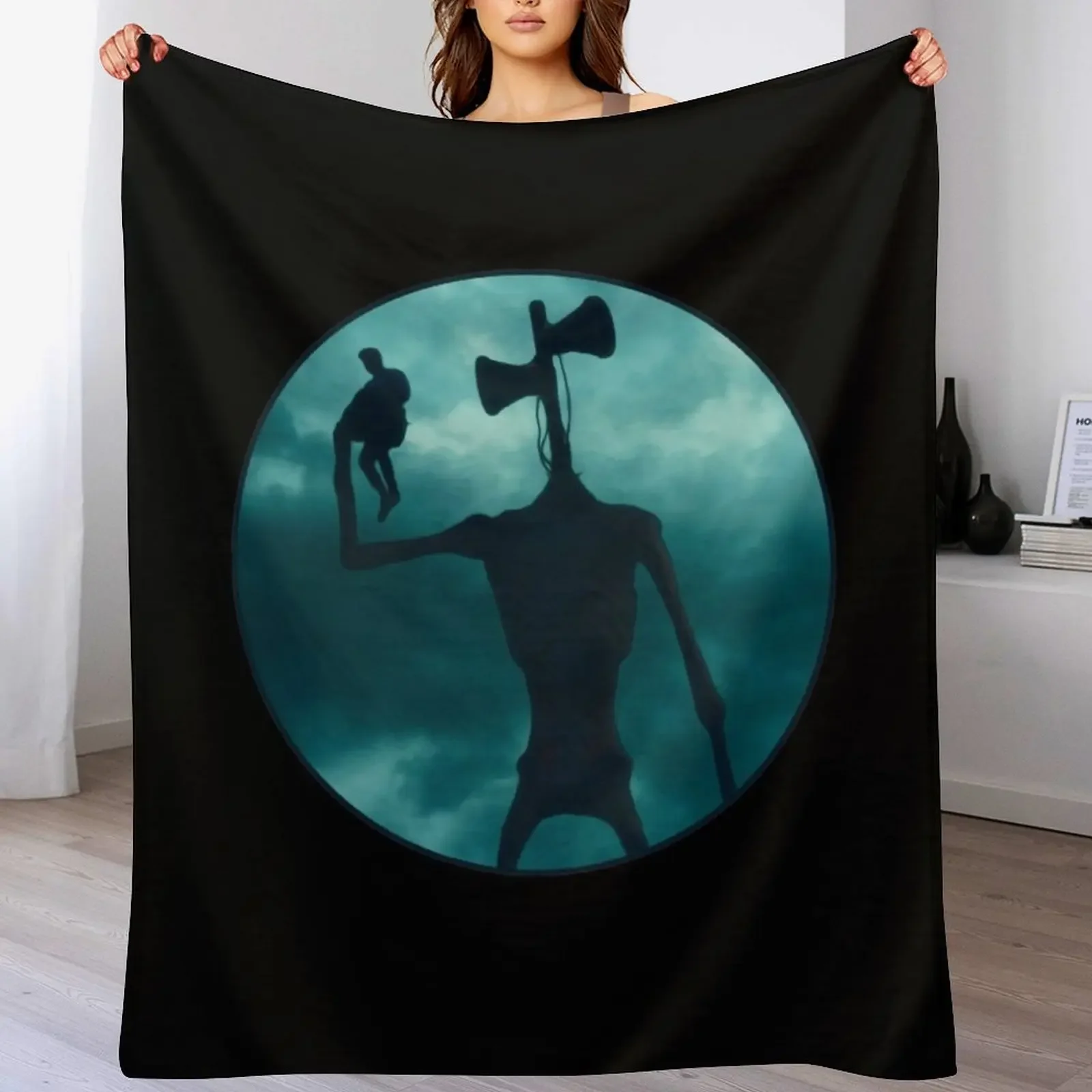 

Siren Head Sirenhead Creepypasta Horror Character Throw Blanket Soft Home Decor Blanket for Couch Bedroom