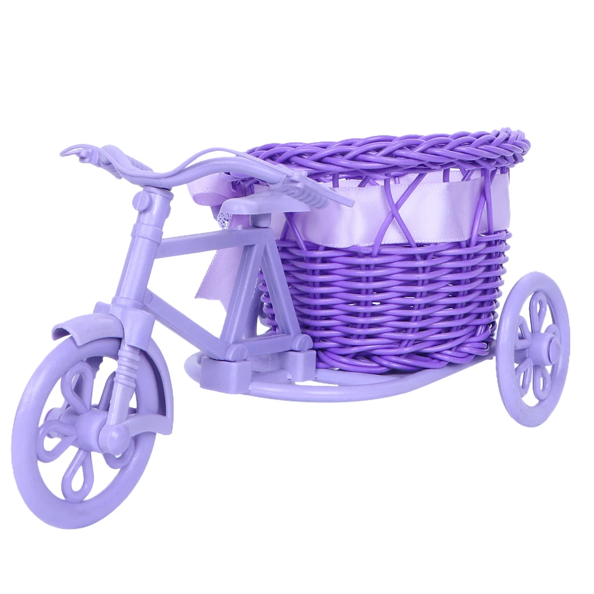 

Rattan Flower Basket Wrought Iron Vase Outdoor Pot Bike Shaped Home Decor Garden Waterproof Eco Friendly Natural