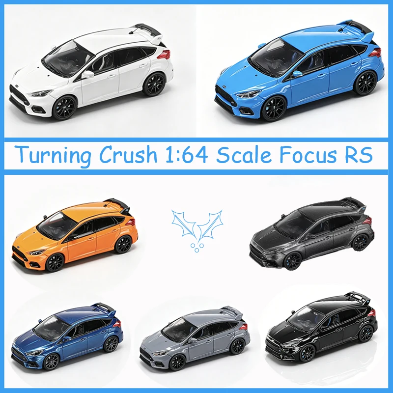 Turning Crush 1:64 Scale Focus RS Alloy Car Model Static Collection Decorated Holiday Gifts Toys