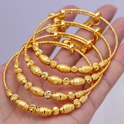 Goldlen Middle East 4 pieces/batch Copper Bracelets Dubai Women's Fashion Jewelry Ethiopian Bride Wedding Gift