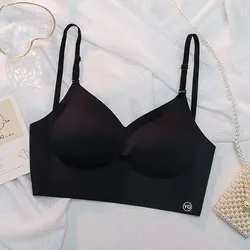 Summer Sexy Bra Women's Slim U-shaped Seamless Backless Underwear Triangle Cup Gathering Bra Women's Sexy Lingerie