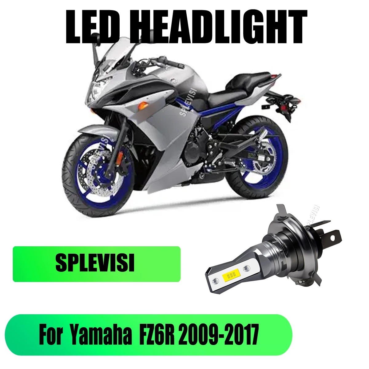 

Motorcycle LED Headlight Bulb 12V 45W - Quality Replacement Bulb for Your Vehicle For Yamaha FZ6R 2009 2010 2011 2012-2017