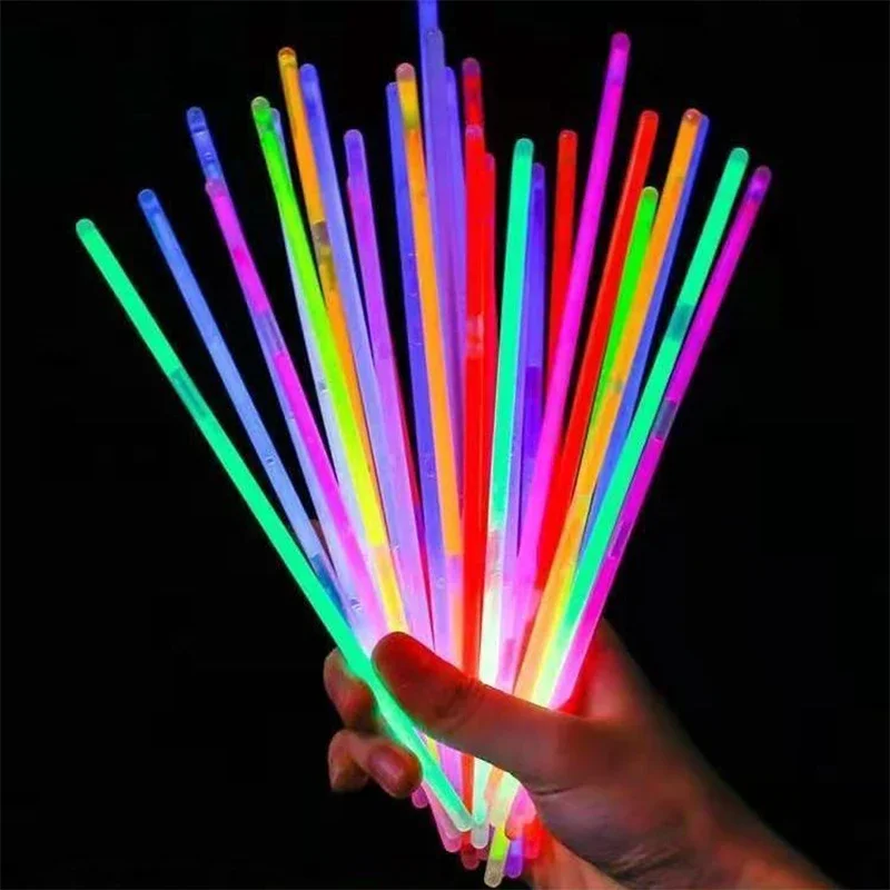 Party Glow Sticks Toys Fluorescence Light Glow In The Dark Bright Bracelets Colorful Glowing Stick Birthday Party Live Concerts