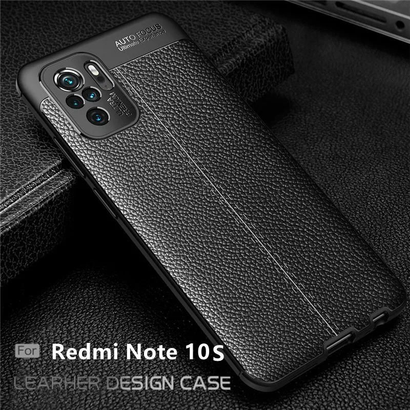 For Xiaomi Redmi Note 10S Case For Redmi Note 10S Cover Capas Phone Bumper TPU Soft Leather For Fundas Redmi Note 10S 10 S Cover