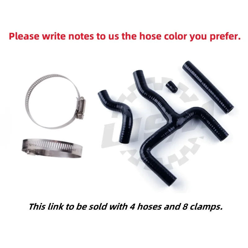 

4PCS FOR 2013-2017 BETA 300 RR 250 2T 2014 2015 2016 Radiator Coolant Hoses Kit Silicone Tubes 3PLY