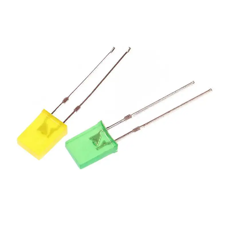 20 Stück Quadratische LED-Leuchtdiode 2*5*7mm Weiß Blau Rot Grün Gelb 2X5x7mm Röhre – Detail 3