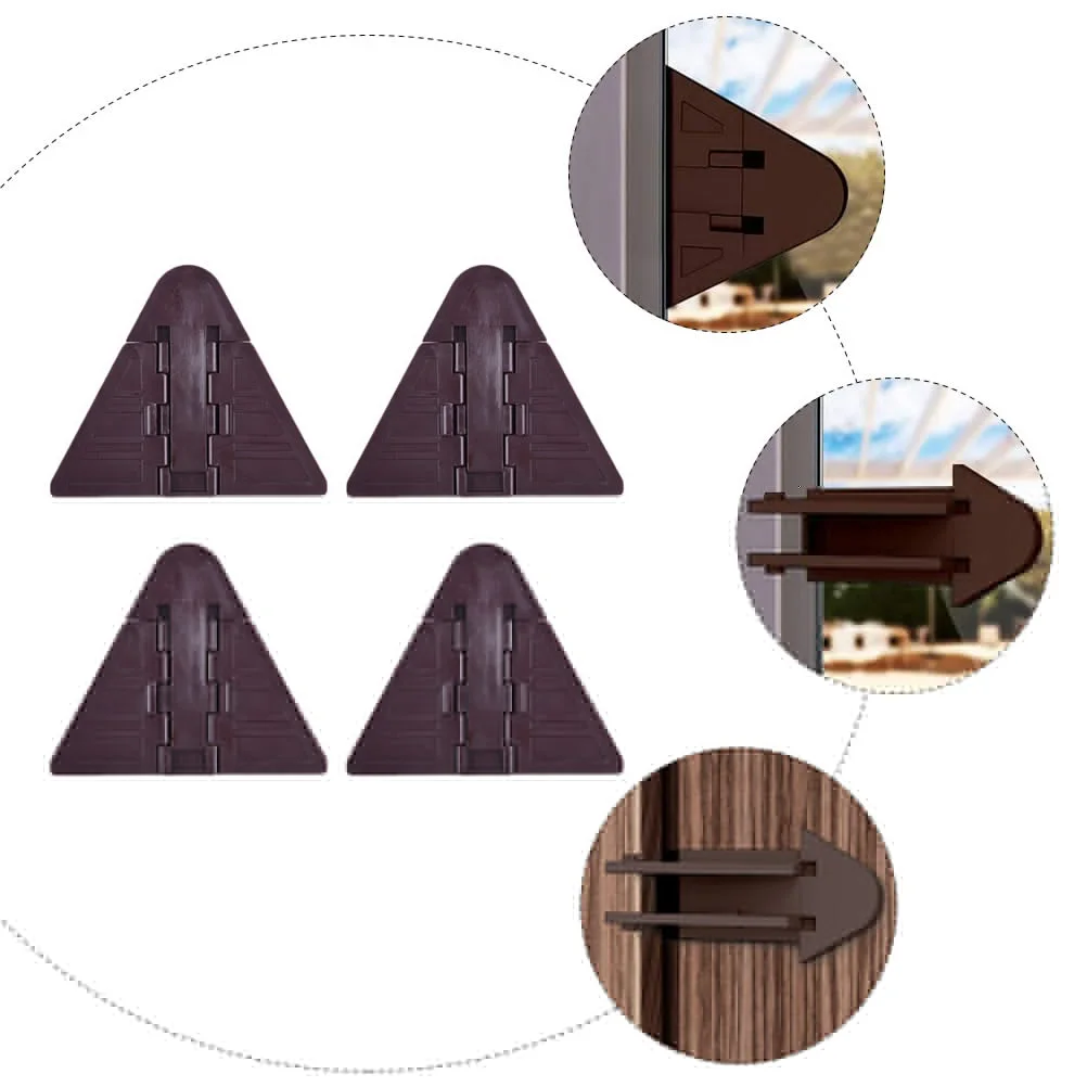 

4pcs Window Safety Lock Sliding Door Cabinet Lock Security Protector for Toddler Child ABS Reusable Fits Most Windows Doors