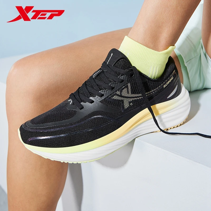 Xtep Chasing Clouds Running Shoes For Women 2024 Summer Rebound Women\'s Sports Shoes Thick Sole Breathable Sneakers 876218110057