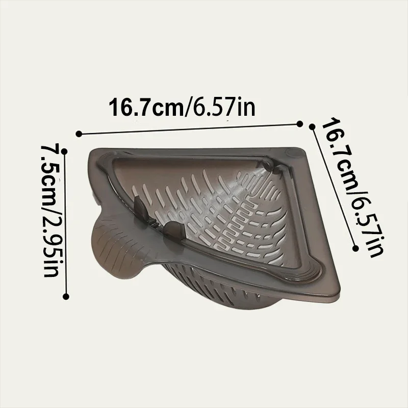 Küchenspülen-Filterkorb mit magnetischem Halter, Eck-Hängeabfluss, abnehmbarer Lebensmittelabfallfilter für einfache Reinigung, Abflusskorb – Detail 1