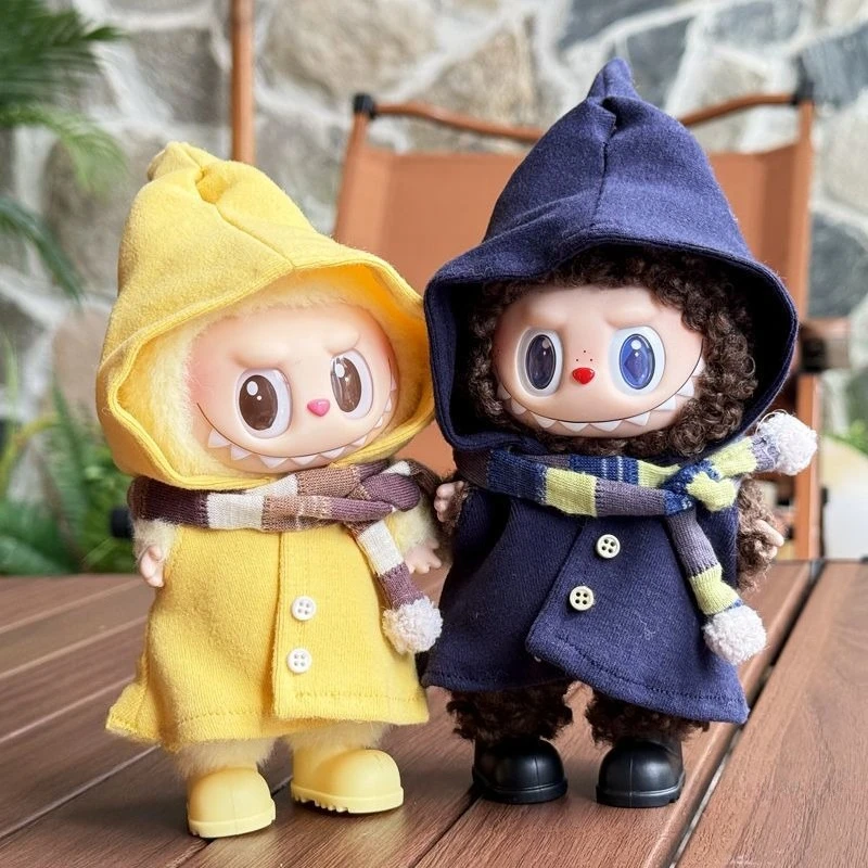 2025 Nieuw voor Labubu Kleding I II Poppenkleertjes Elf Mantel Meerkleurige Jas Pak Het Monster Outfit Accessoires Kleding Meisje Gift