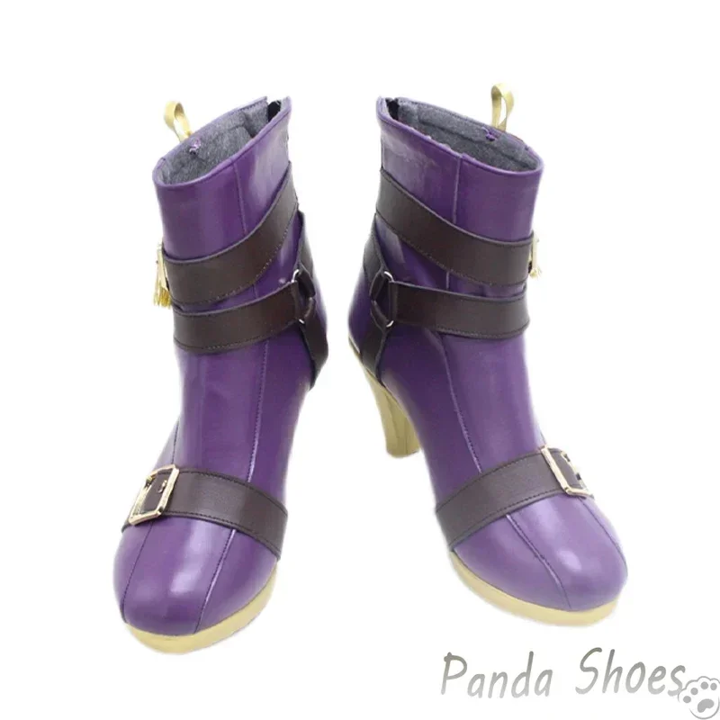 Kuya Nu Carnival Cosplay Shoes Anime Game Cos Purple Boots Nu Carnival Kuya Fox Cosplay Costume Prop Shoes for Halloween Party
