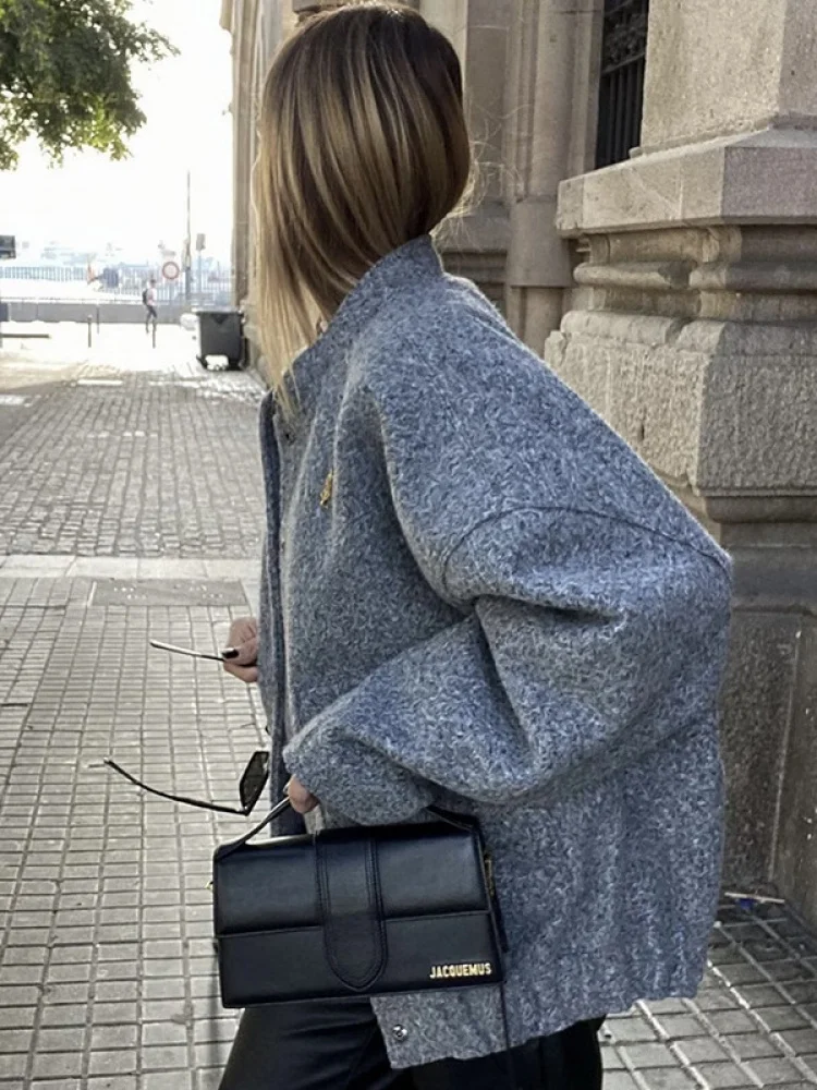 

Faion 2023, повседневное трансграничное хит, простое шерстяное длинное пальто све, осенне-зимнее пальто, свободный крой, Thiened