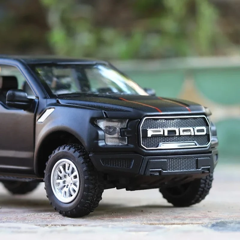 1:32 Raptor F150 Pickup Legering Model Auto Diecast Metalen Off Road Voertuig Geluid Licht Trek Speelgoed Collectie Kid Geschenken