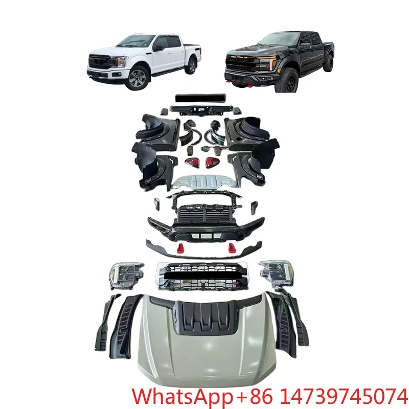 2015-2020 F150 2026 Raptor Style Wide Body Kit, Hood Bumper Fender Lamp Full Facelift Conversion Parts