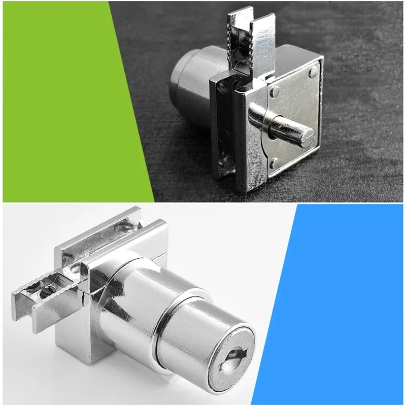 Improvement Door Lock Accessories Hardware Mechanism Home Replacement Cabinet Glass Showcase Keys Sliding Silver