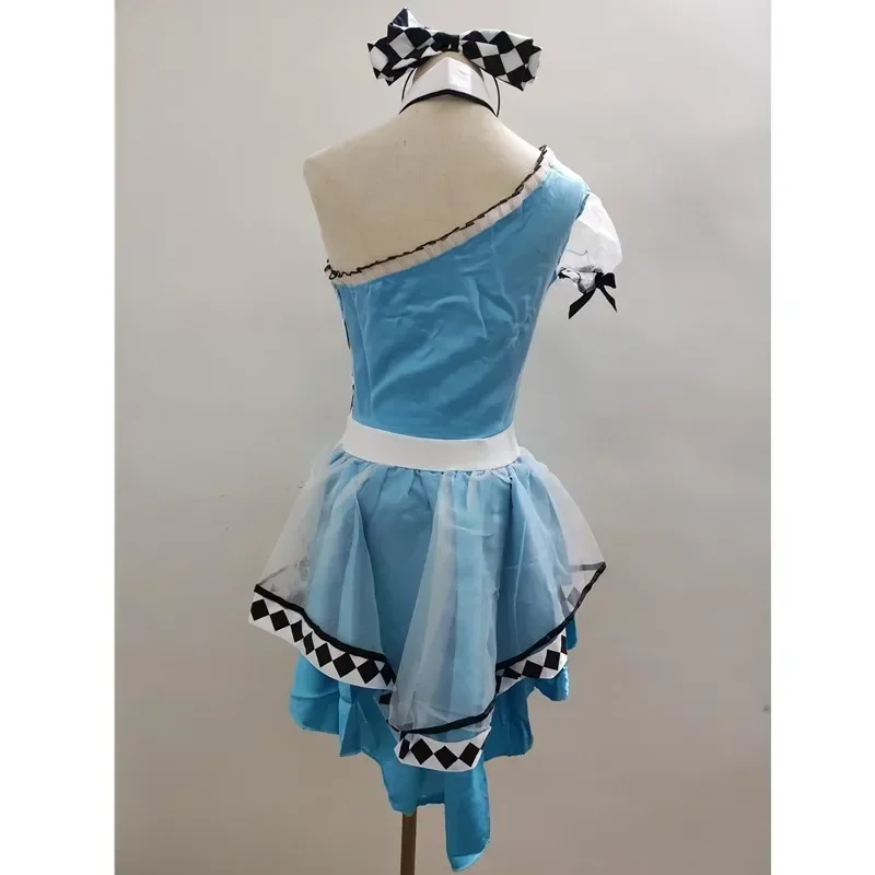 HN8 애니메이션 게임 이상한 나라의 앨리스 블루 파티 코스프레 의상 할로윈 앨리스 드림 시시 메이드 로리타 공주 Dress8...Gf