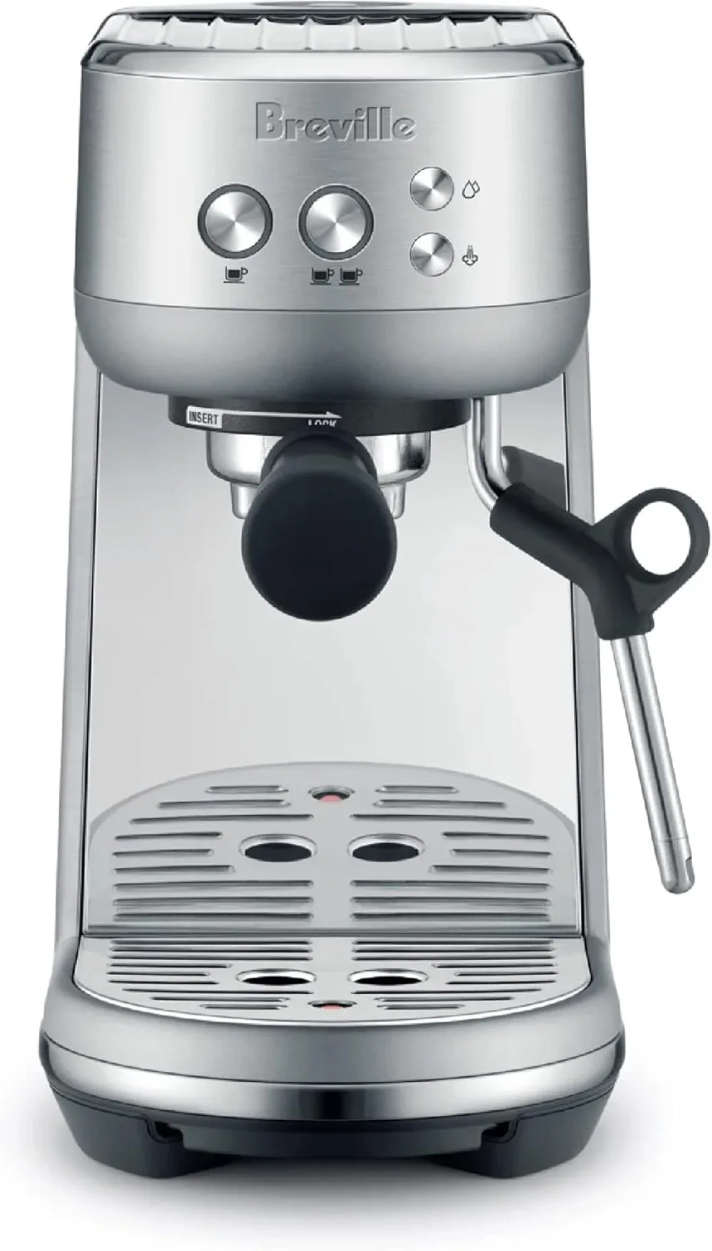 Máquina de café expreso con espumador de leche automático, máquina de café expreso con calentamiento de segundos, máquina de capuchino y café con leche para el hogar, acero inoxidable