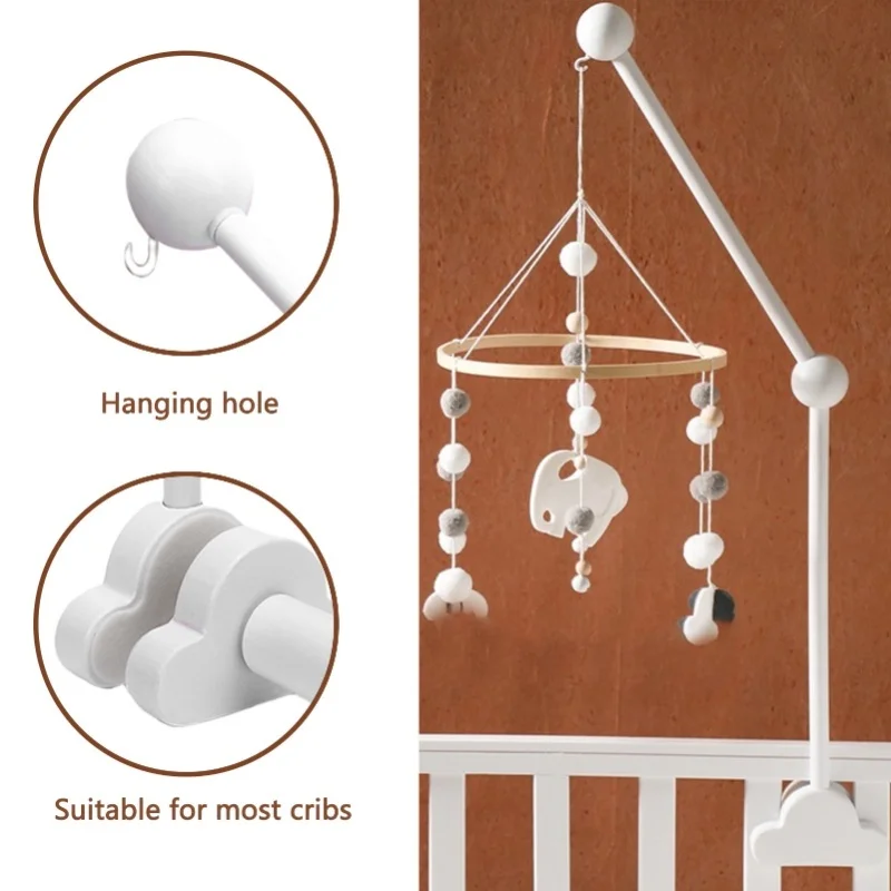 Berço do bebê braço móvel de madeira berço móvel cabide suporte do bebê braço suporte móvel para projetos diy