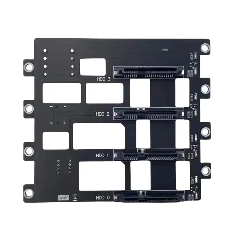 M51K-SATA/SAS 6Gbps Hard Disk Backplane SFF8643 To 4-Bay Hard Drive Backplane For Nas For Storage Server HDD Adapter