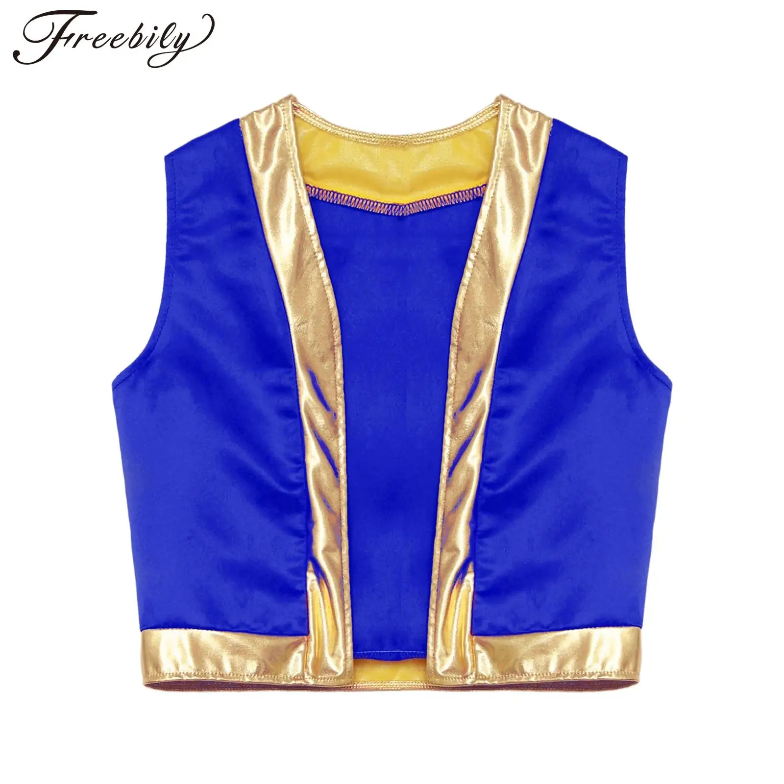 Children Halloween Toad Game Character Cosplay Costume Open Front Loose Vest Waistcoat Carnival Theme Party Role Play Clothes