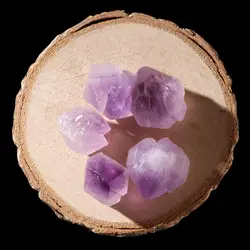 1/2PCS DIY Accessories Mineral Specimen Raw Gemstone Natural Amethyst Purple Quartz Healing Stone Crystal Pendant